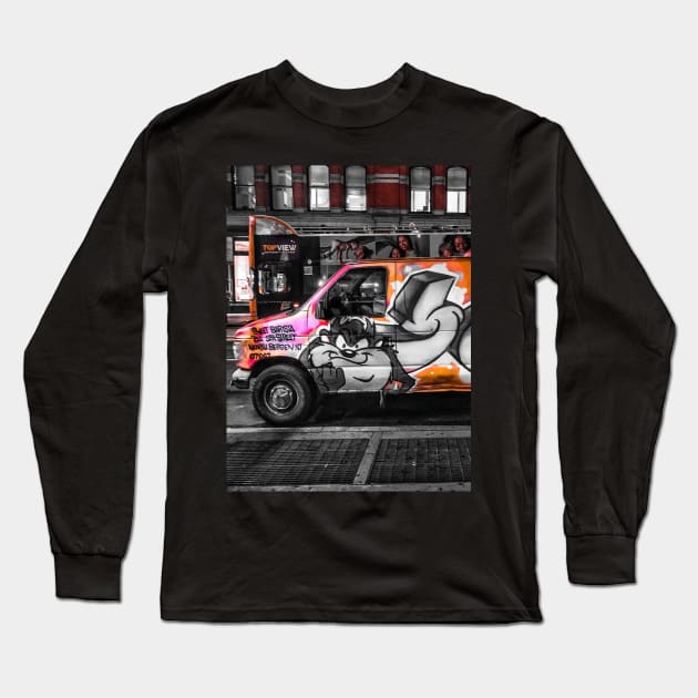 Truck Graffiti Street Art City Manhattan New York City Long Sleeve T-Shirt by eleonoraingrid